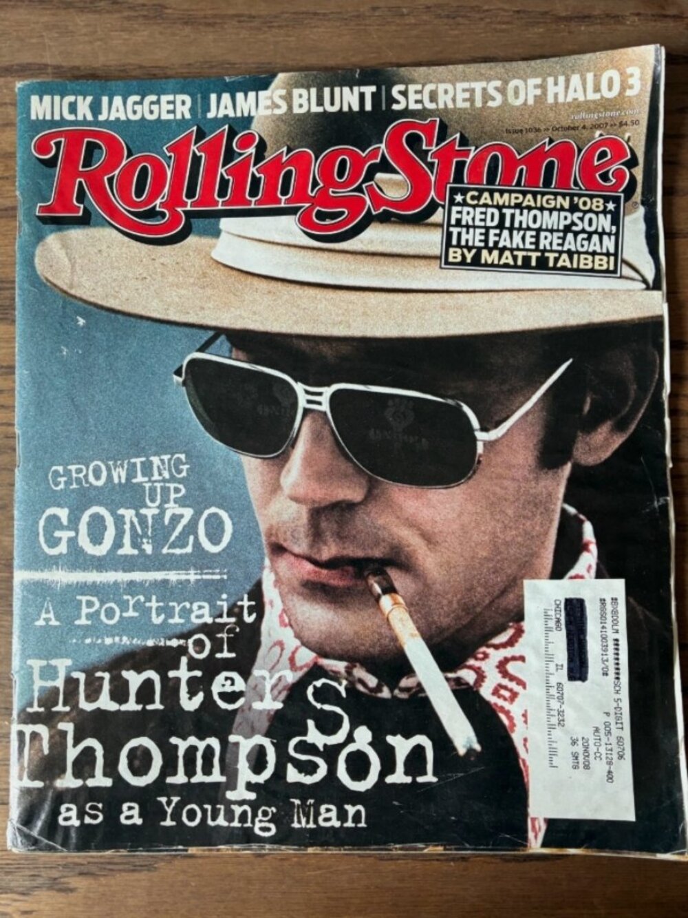 Rolling Stones Magazine Issue# 1036; Hunters Thompson; October 4, 2007